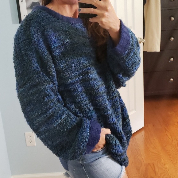 Oversize Slouchy Popcorn Knit Boyfriend Sweater - Picture 3 of 6
